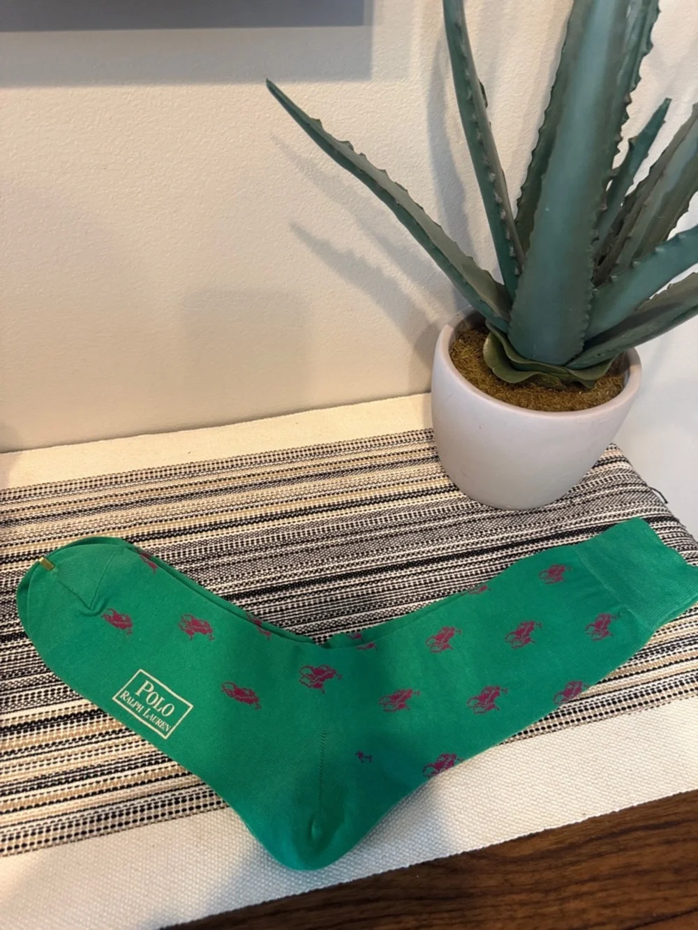 Polo Ralph Lauren Green‎ Pony Logo Dress Socks NWT Size 10-13 Nordstrom